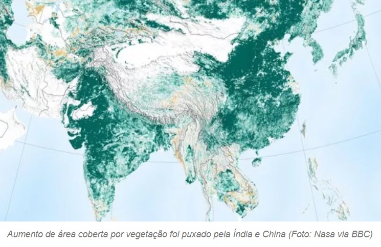 Estudo da Nasa mostra que planeta está mais verde que há 20 anos 1